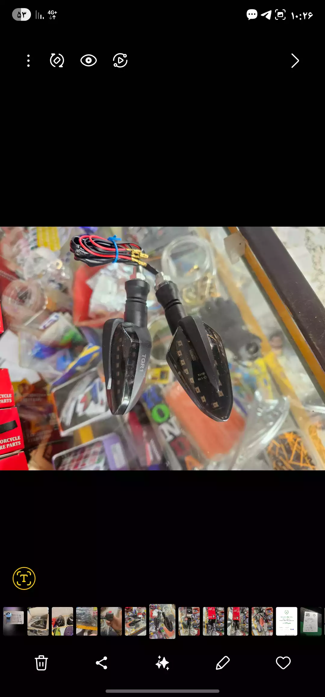 چراغ راهنما موتورسیکلت فابریک مجموعه ۲ عددی